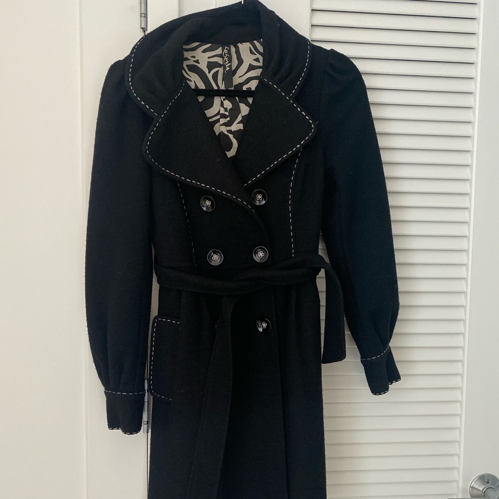 Belted Black Women’s Peacoat